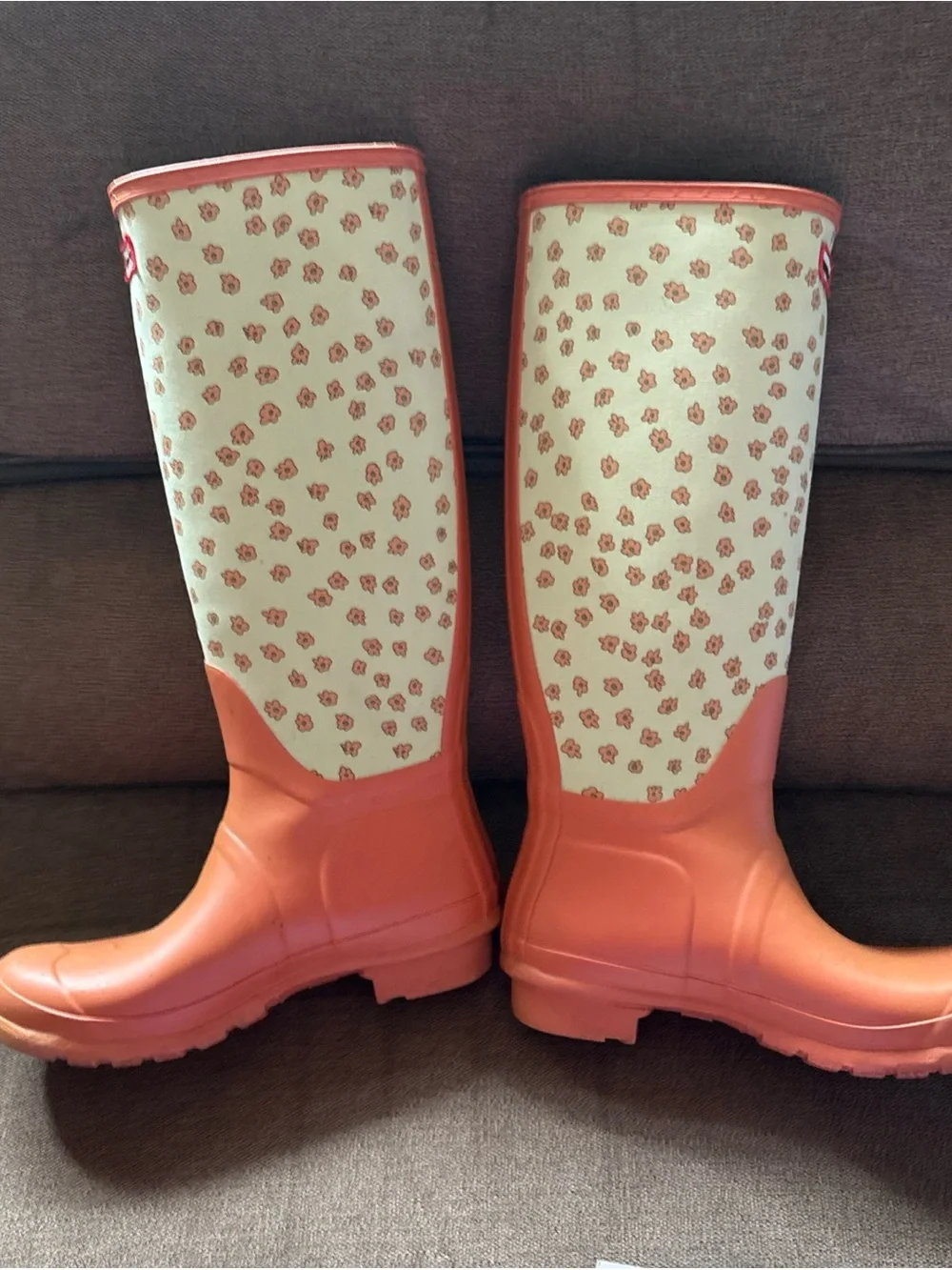 Hunter Women’s Floral Rain Boots Sz 9 Matte Finish